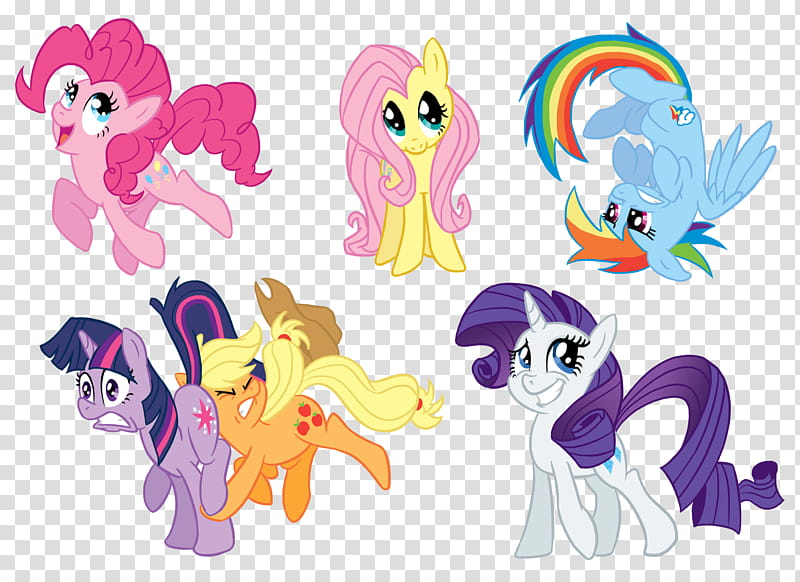 Ponies, My Little Pony characters illustration transparent background PNG clipart