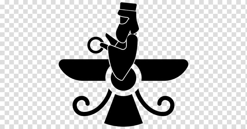 Farre Kiyani Symbol, Religion, Fravashi, Zoroastrianism, Religious Symbol, Logo, Blackandwhite, Silhouette transparent background PNG clipart