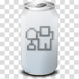 Drink Web   Icon , white and gray labeled beverage can transparent background PNG clipart