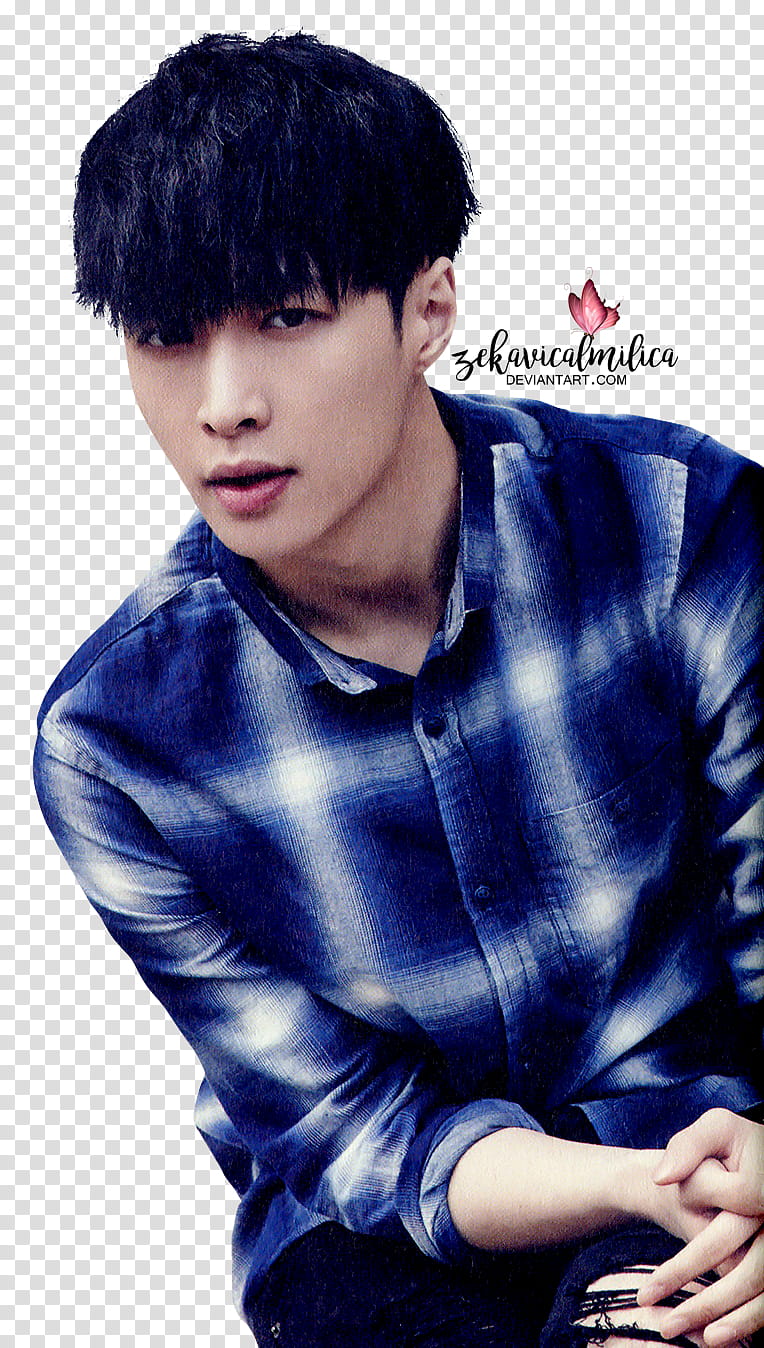 EXO Lay  Season Greetings, man wearing white and blue button-up long-sleeved shirt transparent background PNG clipart