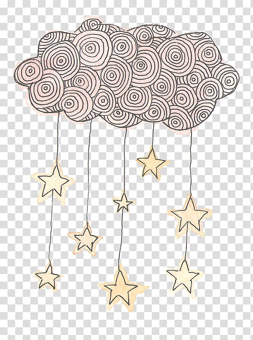 Overlays, clouds with stars transparent background PNG clipart