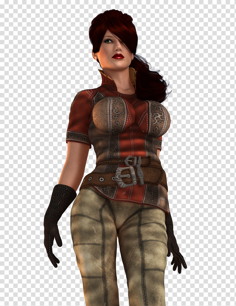RedRaven Stylized , female game character transparent background PNG clipart