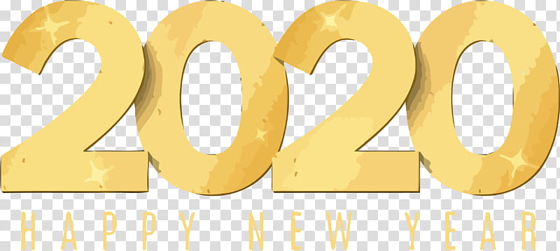 happy new year 2020 happy 2020 2020, Text, Yellow, Number, Symbol transparent background PNG clipart