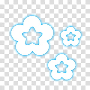 Simple Glowing s, white-and-blue flowers illustration transparent background PNG clipart