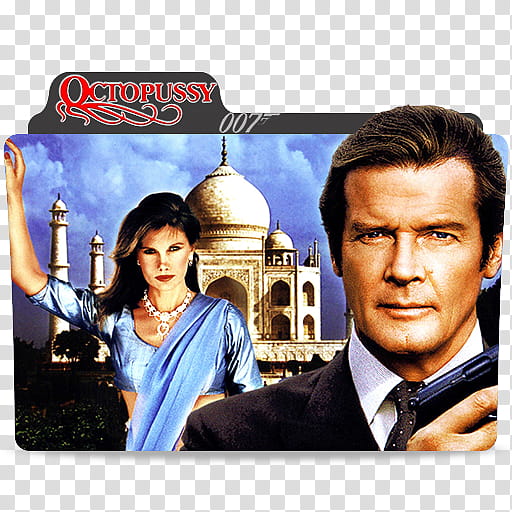 James Bond movies Roger Moore Folder Icon,  Octopussy transparent background PNG clipart