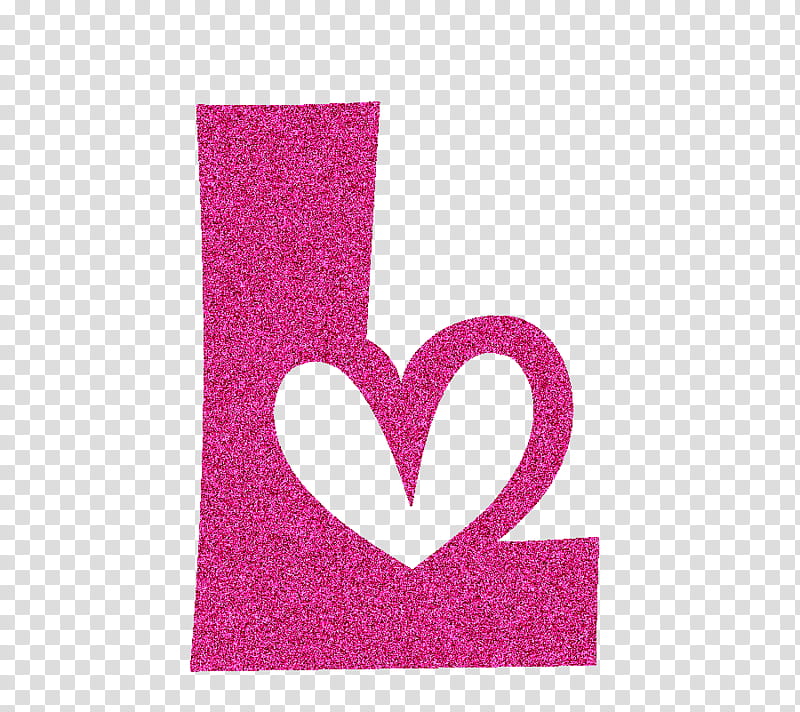 Letras de el abecedario, pink heart illustration transparent background PNG clipart