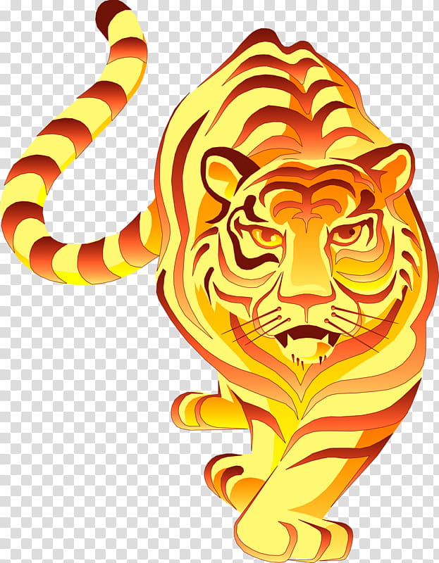 Lion Drawing, Tiger, Silhouette, White Tiger, Stencil, Decal, Bengal Tiger, Yellow transparent background PNG clipart