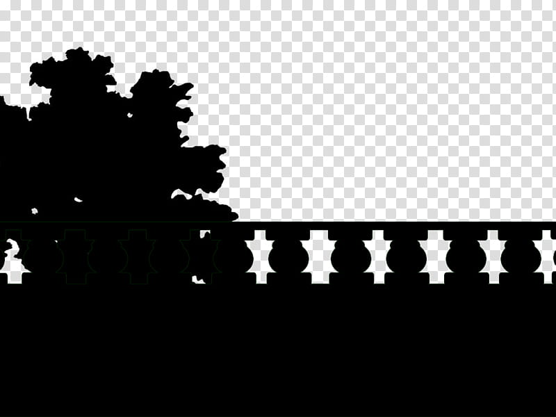 Premade Background Balcony Silhouette Tree, silhouette of tree and rail illustration transparent background PNG clipart