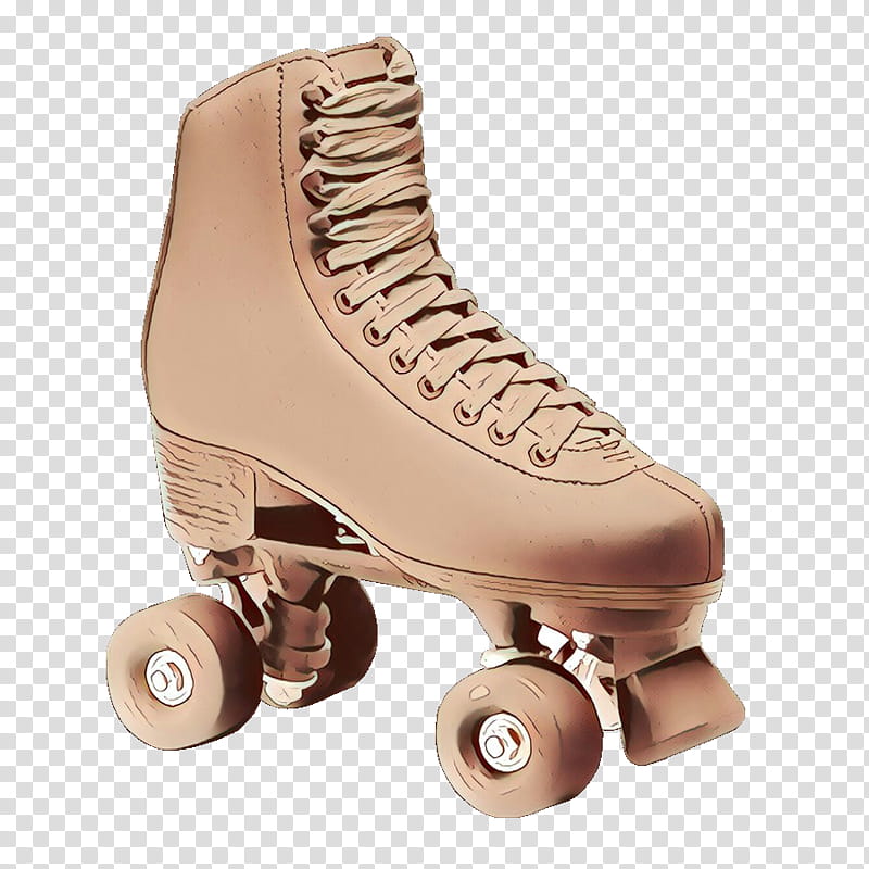 footwear roller skates quad skates roller skating shoe, Cartoon, Roller Sport, Artistic Roller Skating, Beige, Sports Equipment transparent background PNG clipart
