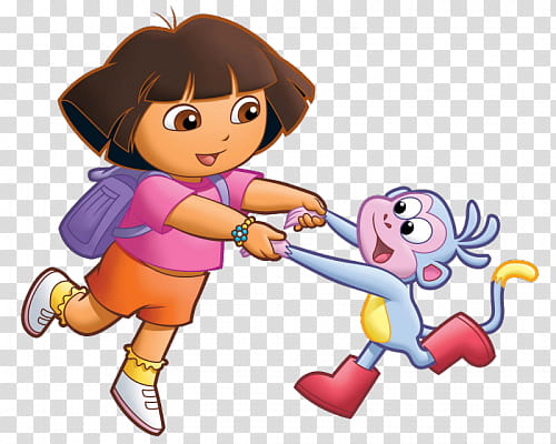 Dora The Explorer, Dora and Boots transparent background PNG clipart