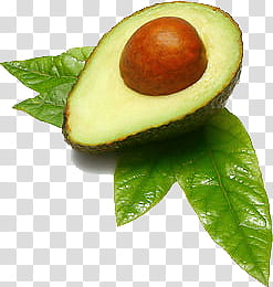 Fruit P, sliced avocado fruit transparent background PNG clipart