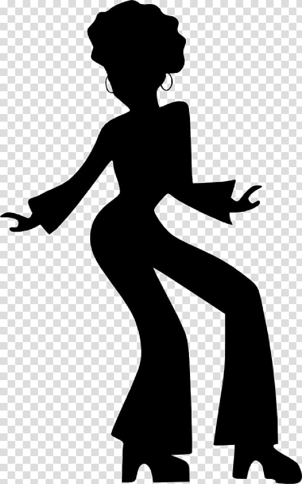 Dance Logo, Disco, Silhouette, Disco Dance, Disco Dancer, Blackandwhite transparent background PNG clipart