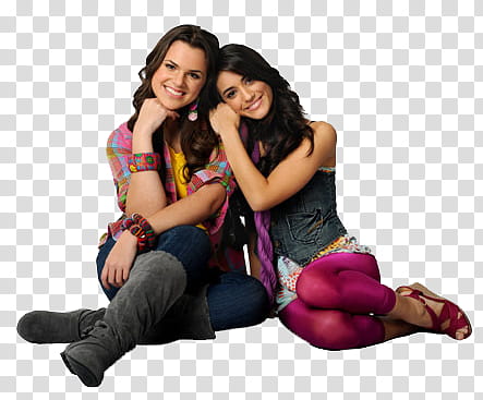 two women sitting on pavement transparent background PNG clipart