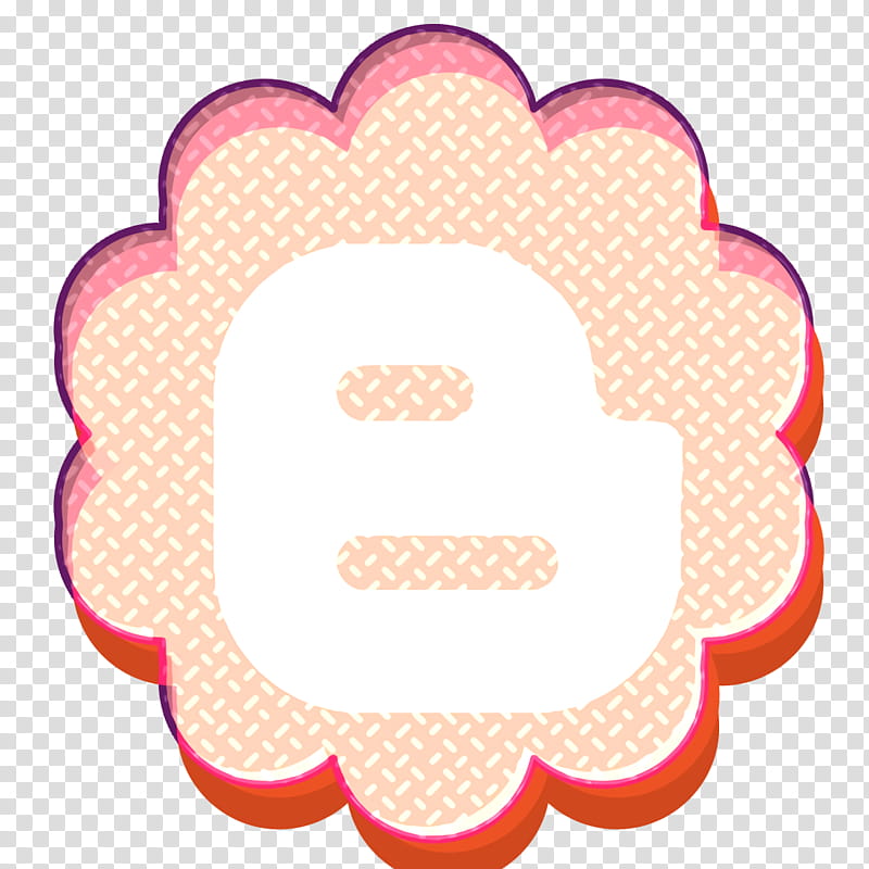 blogger icon flower icon media icon, Round Icon, Social Icon, Pink, Sticker, Cloud, Petal, Circle transparent background PNG clipart