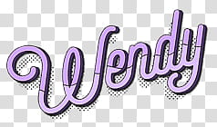 Red Velvet Wendy, purple Wendy name art transparent background PNG clipart