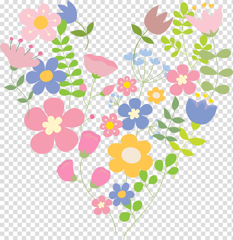 Floral Flower, Floral Design, Musical Composition, Pink, Heart, Petal, Leaf, Line transparent background PNG clipart