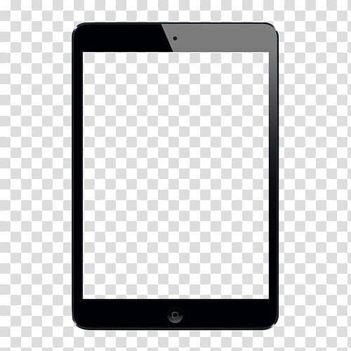 Full, black iPad transparent background PNG clipart