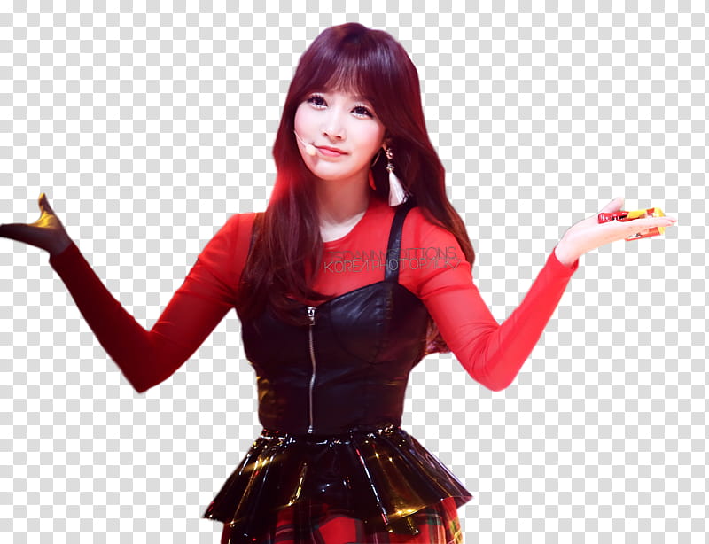 Soyeon T ARA , woman raising her arms transparent background PNG clipart
