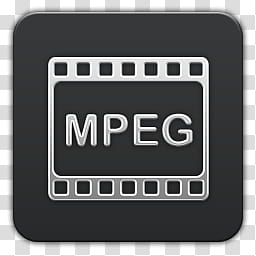 Quadrates Extended, gray and black MPEG icon illustration transparent background PNG clipart