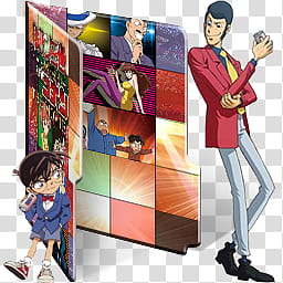 LUPIN VS CONAN THE Movie Folder Icons , LUPIN THE rd VS DETECTIVE CONAN THE Movie Folder Icon Vc transparent background PNG clipart