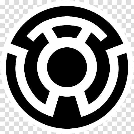Sinestro Corps Logo, round black and white transparent background PNG clipart