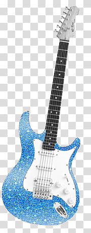 blue and white stratocaster electric guitar transparent background PNG clipart