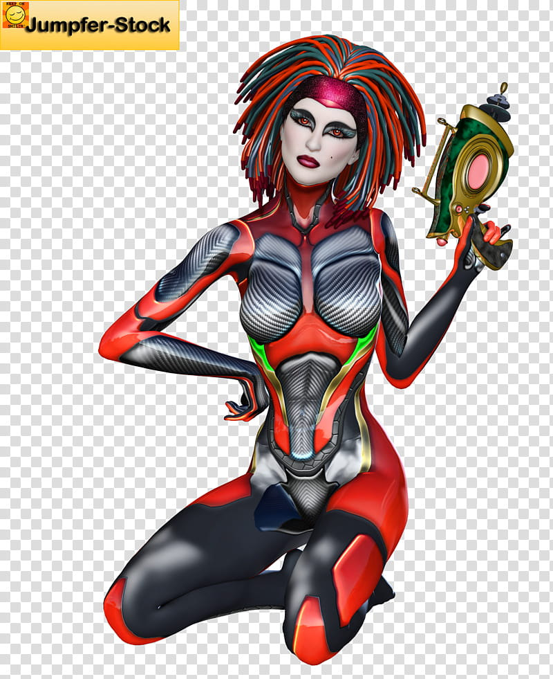 Cyber Girl , woman character holding rifle illustration transparent background PNG clipart