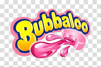 yellow and pink Bubbaloo logo transparent background PNG clipart