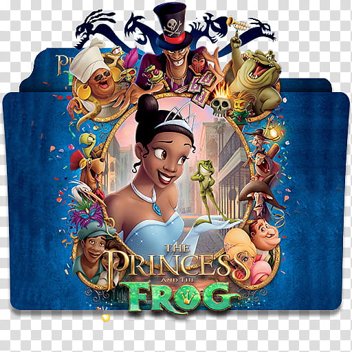 Disney Movies Folder Icon Collection Part , The Princess and the Frog () v transparent background PNG clipart