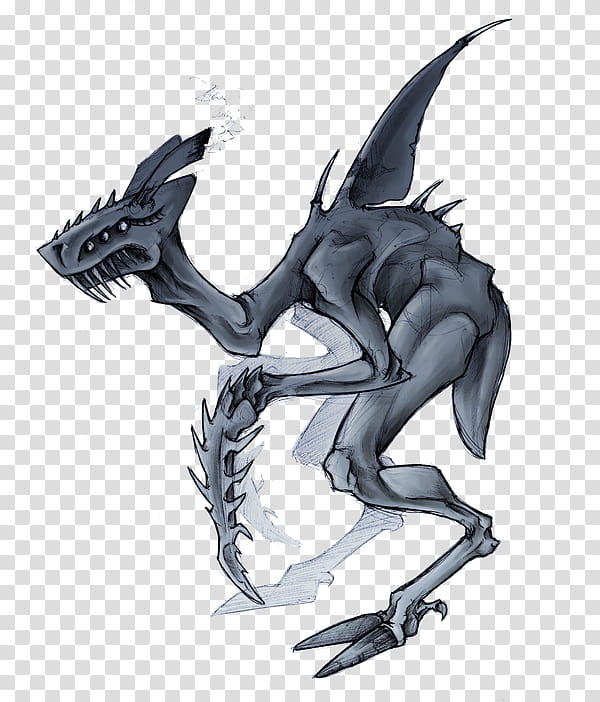 Land Shark Ghoul Thing, gray monster illustration transparent background PNG clipart