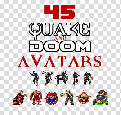 Quake and DOOM Avatars,  Quake and Doom avatars transparent background PNG clipart