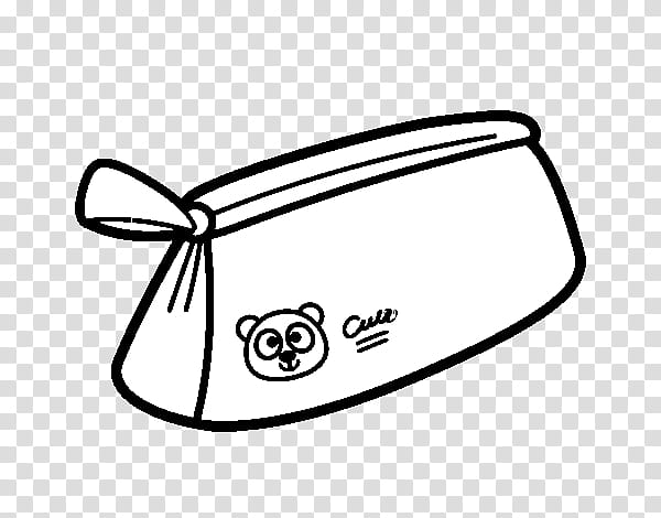 pencil case clip art black and white