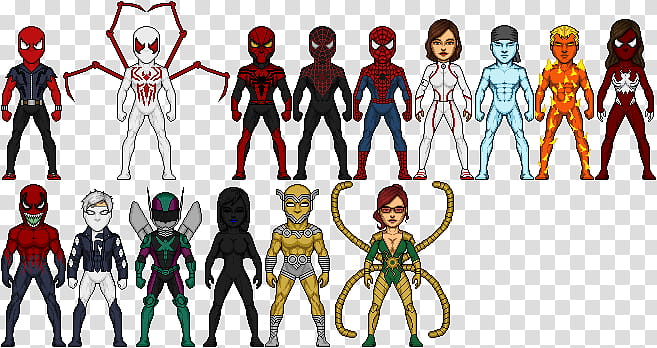 Ultimate Scarlet Spider Characters transparent background PNG clipart