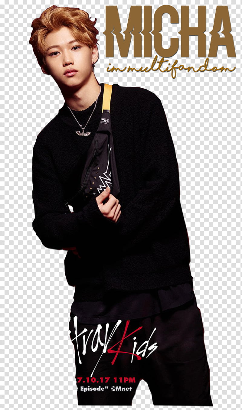 Stray Kids Ver MIXTAPE, man in black sweatshirt transparent background PNG clipart
