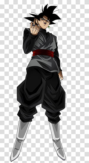 Goku Black, black haired anime character facing back transparent background  PNG clipart