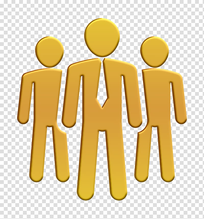 Humans Resources icon Business male team icon Team icon, People Icon, Yellow, Text, Social Group, Line, Gesture transparent background PNG clipart