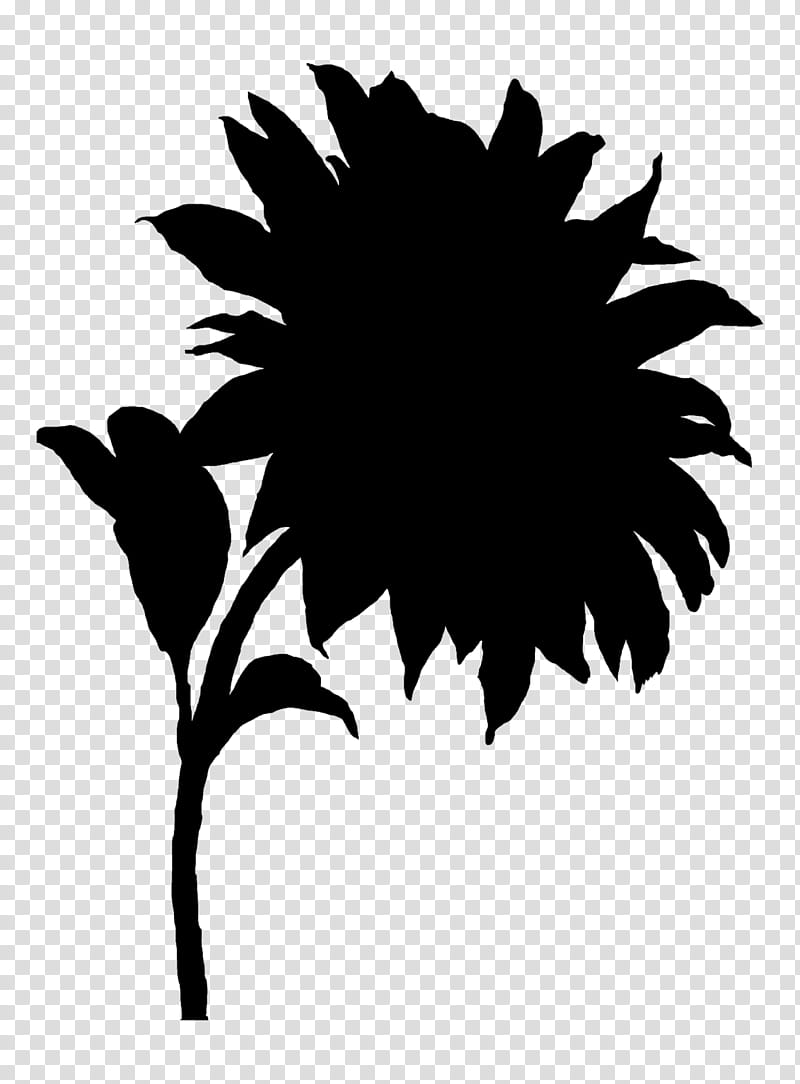 Tree Stencil, Flower, Silhouette, Leaf, Branching, Plants, Black M, Blackandwhite transparent background PNG clipart