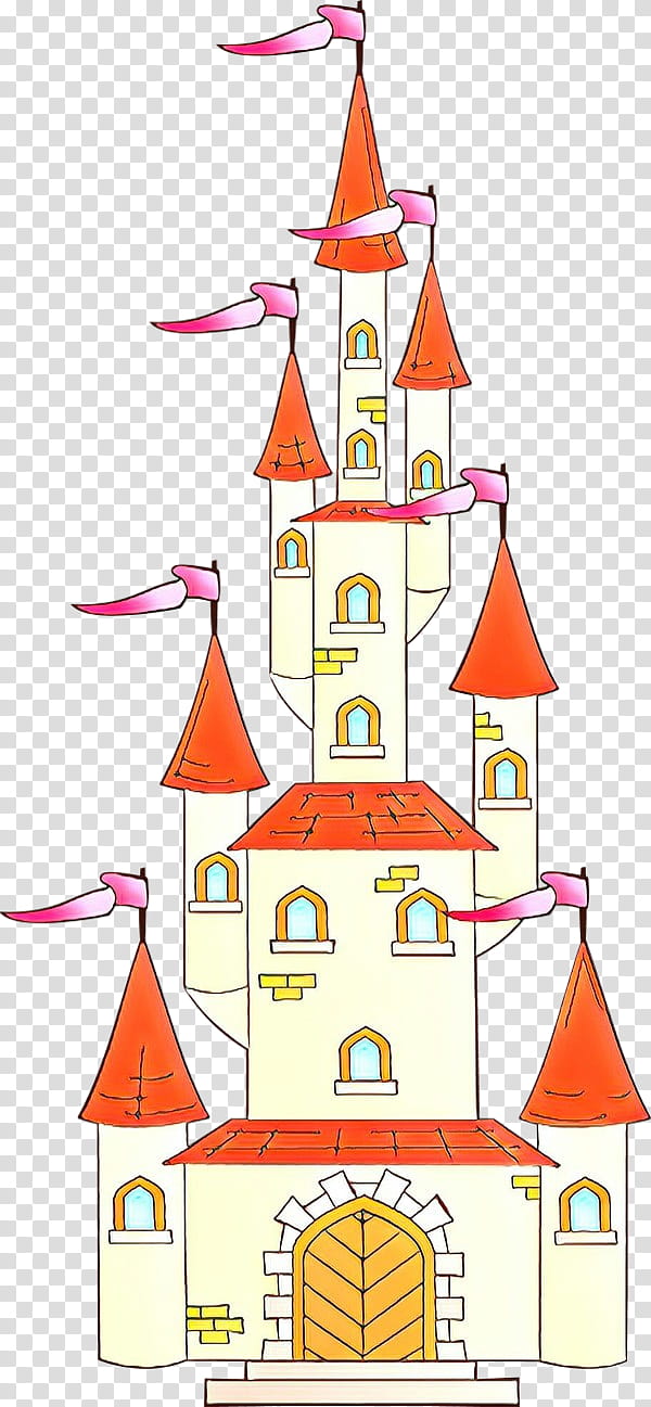 tower steeple castle architecture, Cartoon, Cone transparent background PNG clipart