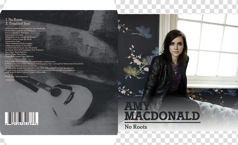 Amy Macdonald No Roots CD single transparent background PNG clipart