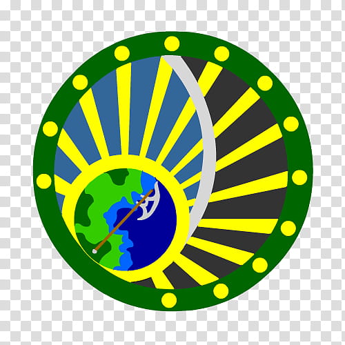 Gatekeeper Crest, round green, blue, and yellow globe logo transparent background PNG clipart