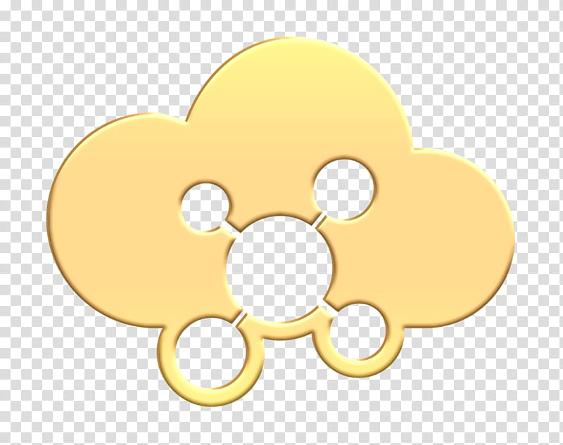cloud icon cloud computing icon communication icon, Community Icon, Connection Icon, Network Icon, Sign Icon, Yellow, Circle, Snout, Paw transparent background PNG clipart