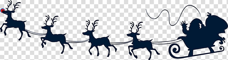 Christmas Santa Santa Claus Saint Nicholas, Kris Kringle, Father Christmas, Reindeer, Elk, Silhouette, Wildlife transparent background PNG clipart