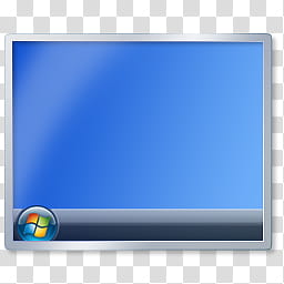 Vista RTM WOW Icon , Desktop, flat screen monitor illustration transparent background PNG clipart