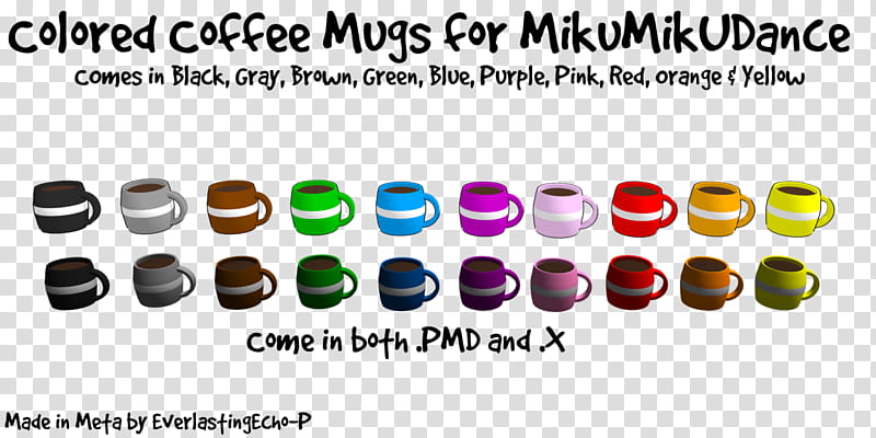 MMD Props, Colored Coffee Mugs, assorted-color mug lot illustration transparent background PNG clipart