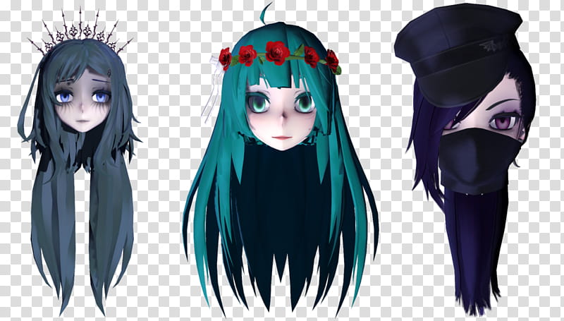 MMD: OC Heads transparent background PNG clipart