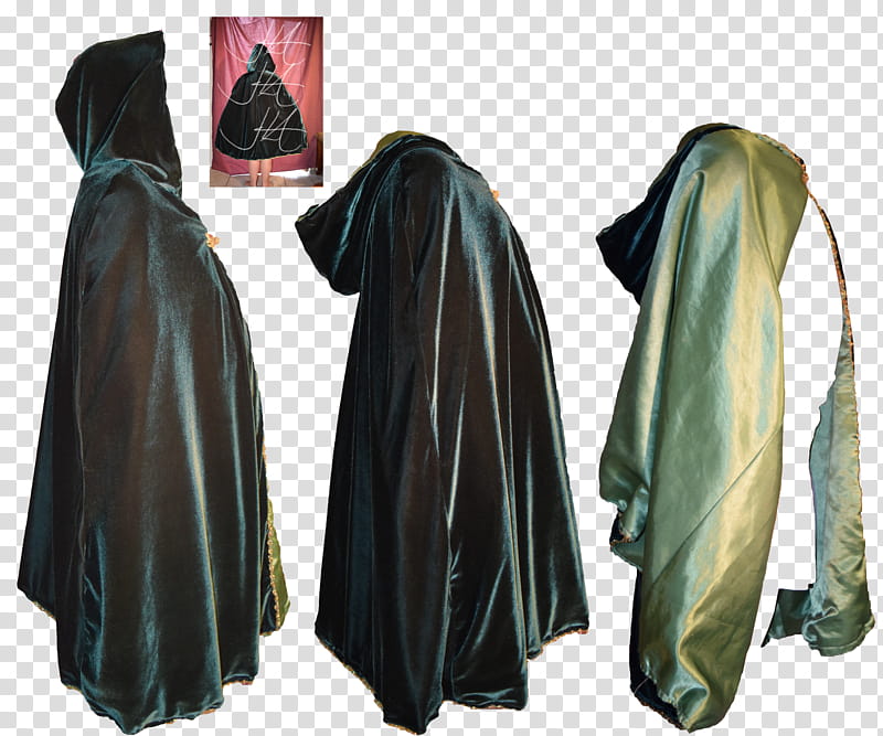 Green Velvet Cape side transparent background PNG clipart