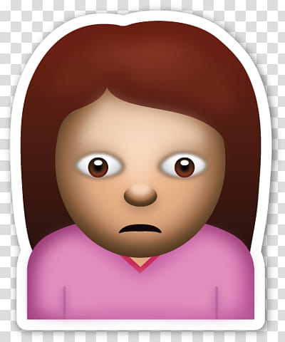 EMOJI STICKER , sad girl emoji transparent background PNG clipart