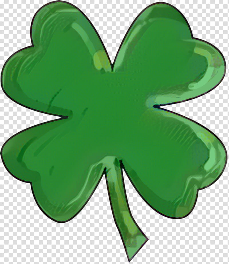Green Leaf, Fourleaf Clover, Shamrock, Cloverleaf Interchange, Symbol, Plant transparent background PNG clipart