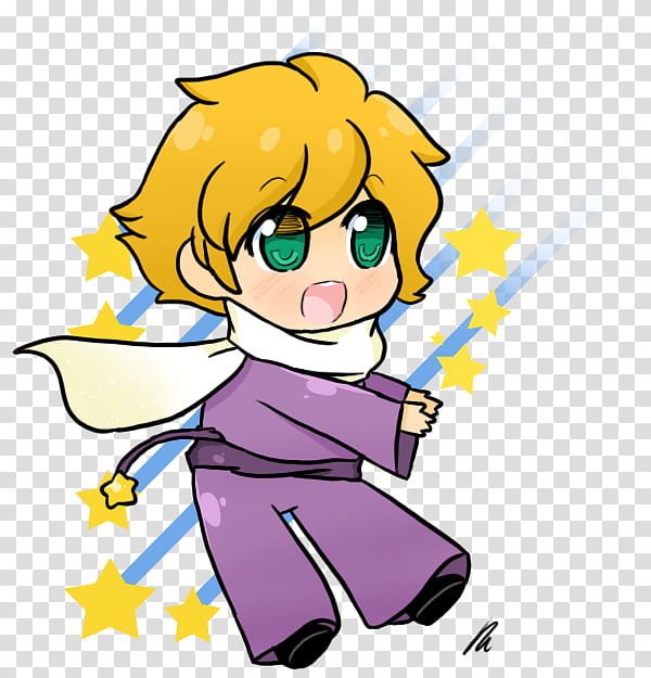 The Little Prince, man wearing white shawl illustration transparent background PNG clipart