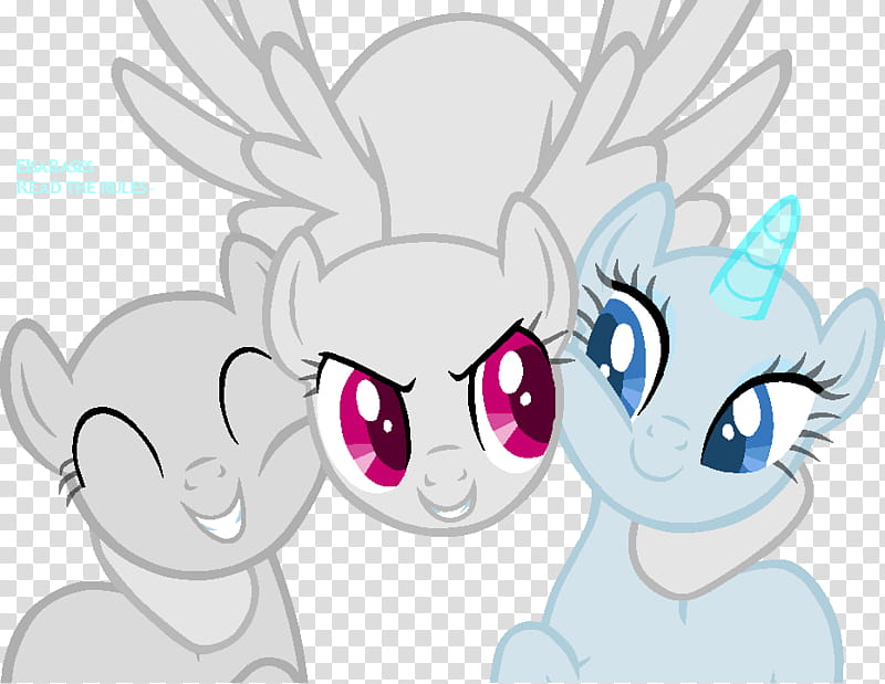 MLP Base , two gray and blue unicorns illustration transparent background PNG clipart